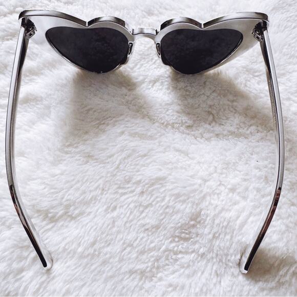 Addison Silver Heart-Shaped Sunglasses - Picture 10 of 12